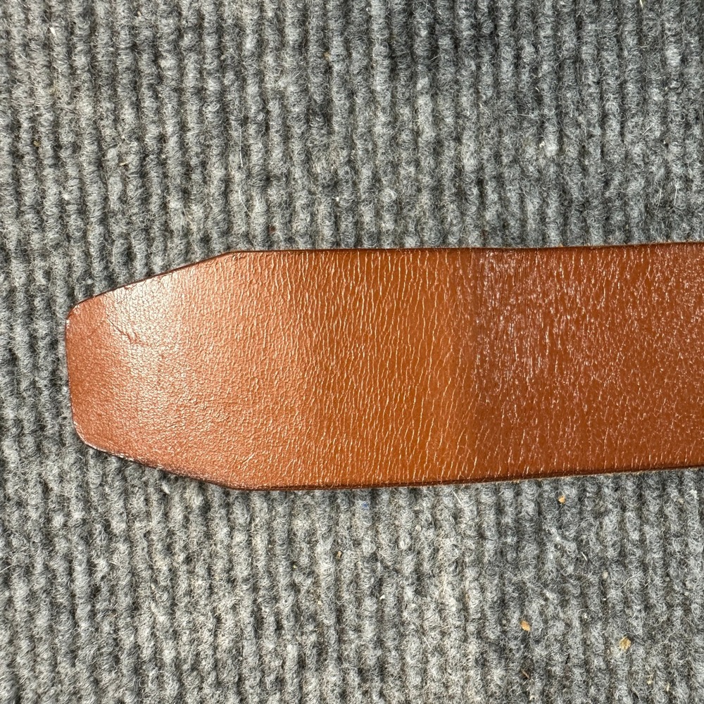 Banana Republic Cognac Brown Cow Leather O-Ring Buckle Belt Womens Size M - Picture 10 of 15